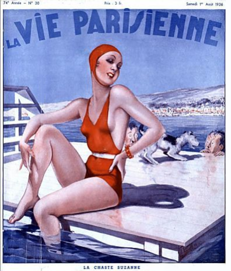 La Vie Parisienne 1936 La Chaste Suzanne Sex Appeal | Sex Appeal Vintage Ads and Covers 1891-1970