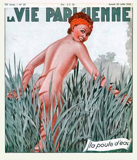 La Vie Parisienne 1936 La Poule D Eau Georges Leonnec Sex Appeal | Sex Appeal Vintage Ads and Covers 1891-1970