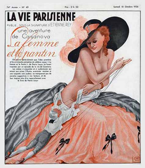 La Vie Parisienne 1936 Le Pantin Georges Leonnec Sex Appeal | Sex Appeal Vintage Ads and Covers 1891-1970