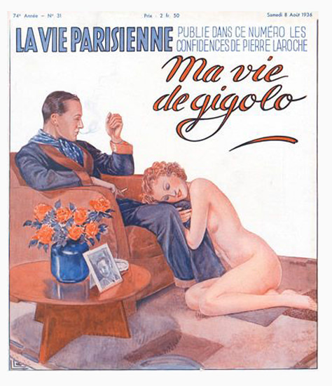 La Vie Parisienne 1936 Ma Vie De Gigolo Georges Leonnec Sex Appeal | Sex Appeal Vintage Ads and Covers 1891-1970