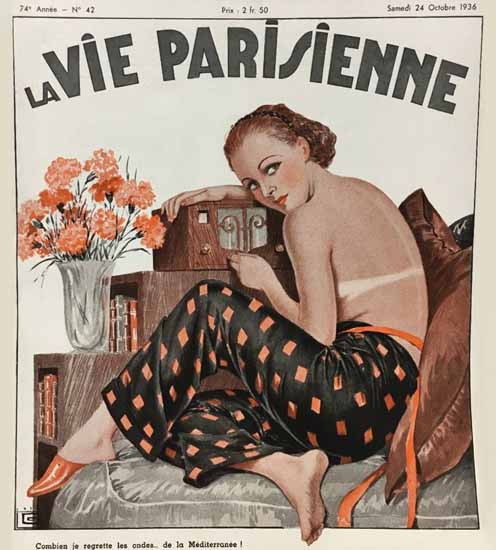 La Vie Parisienne 1936 Mediterranee Georges Leonnec Sex Appeal | Sex Appeal Vintage Ads and Covers 1891-1970