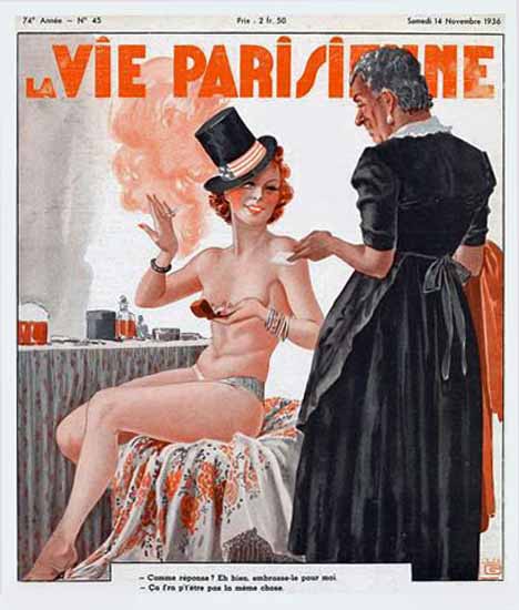 La Vie Parisienne 1936 Novembre 14 Georges Leonnec Sex Appeal | Sex Appeal Vintage Ads and Covers 1891-1970