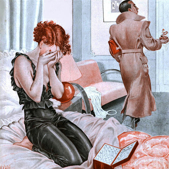 La Vie Parisienne 1936 Poisson D Avril Georges Leonnec crop | Best of Vintage Cover Art 1900-1970