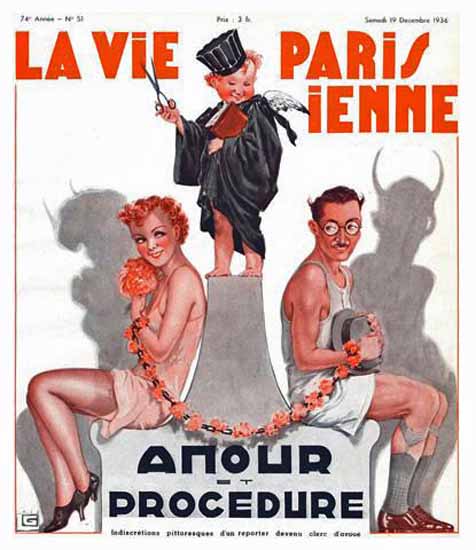 La Vie Parisienne 1936 Procedure Georges Leonnec | La Vie Parisienne Erotic Magazine Covers 1910-1939