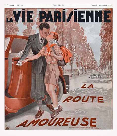 La Vie Parisienne 1936 Route Amoureuse Georges Leonnec Sex Appeal | Sex Appeal Vintage Ads and Covers 1891-1970