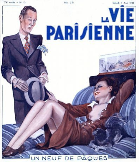 La Vie Parisienne 1936 Un Neuf De Paques Georges Leonnec | La Vie Parisienne Erotic Magazine Covers 1910-1939