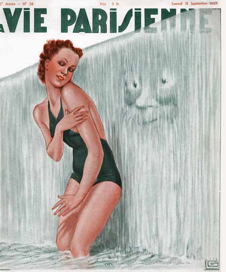 La Vie Parisienne 1937 Ca Chatouille Georges Leonnec Sex Appeal | Sex Appeal Vintage Ads and Covers 1891-1970