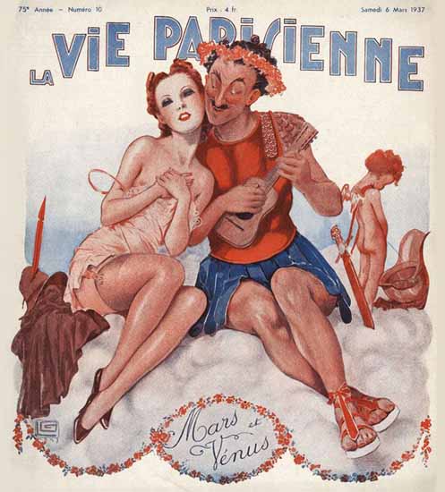 La Vie Parisienne 1937 Mars et Venus Georges Leonnec Sex Appeal | Sex Appeal Vintage Ads and Covers 1891-1970