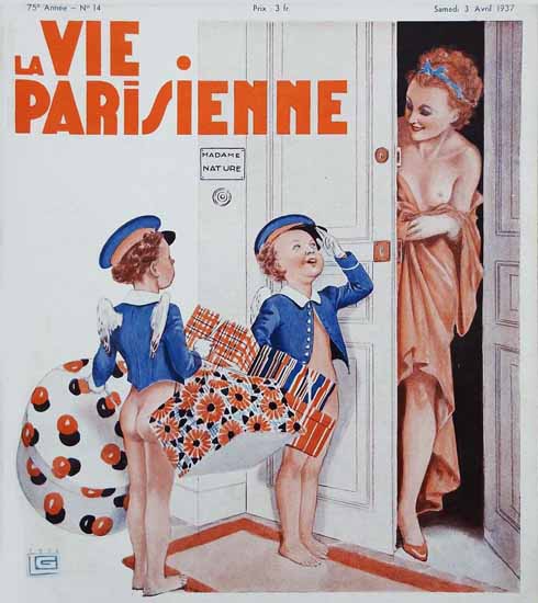 La Vie Parisienne 1937 Printemps Georges Leonnec Sex Appeal | Sex Appeal Vintage Ads and Covers 1891-1970