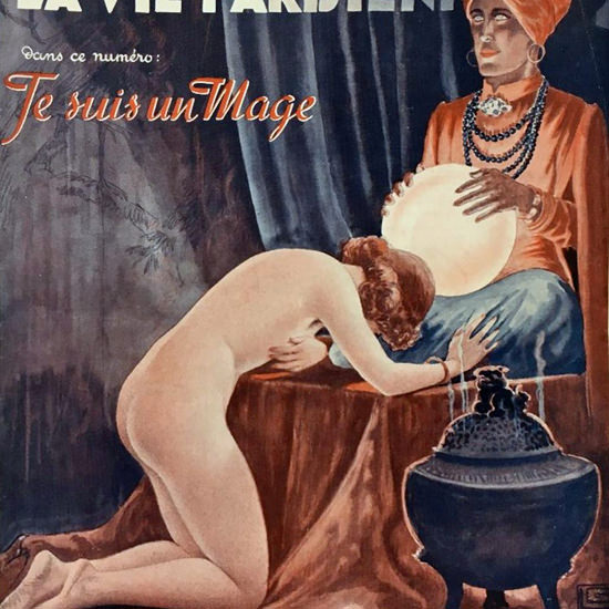 La Vie Parisienne 1937 Un Mage Georges Leonnec crop | Best of Vintage Cover Art 1900-1970