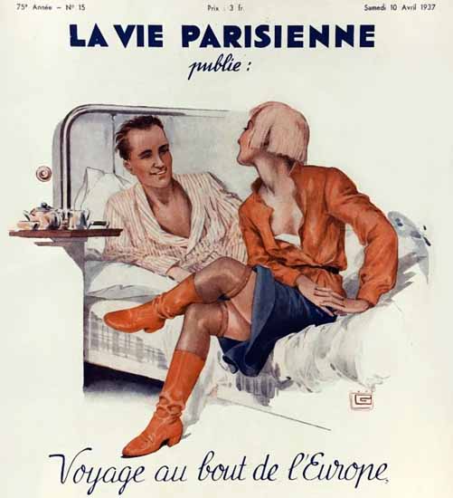 La Vie Parisienne 1937 Voyage Georges Leonnec Sex Appeal | Sex Appeal Vintage Ads and Covers 1891-1970