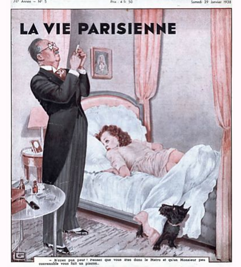 La Vie Parisienne 1938 Janvier 29 Sex Appeal | Sex Appeal Vintage Ads and Covers 1891-1970