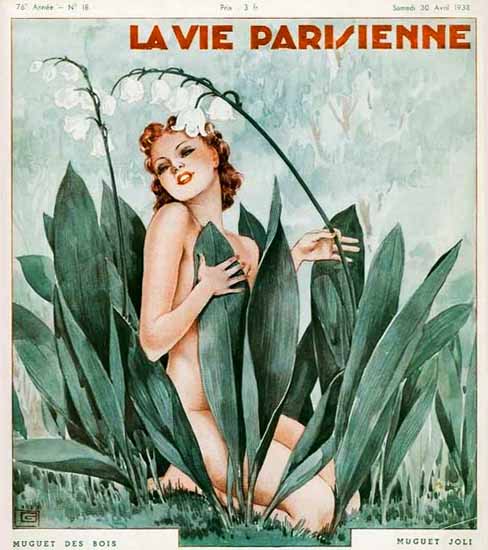 La Vie Parisienne 1938 Muguet Joli Georges Leonnec Sex Appeal | Sex Appeal Vintage Ads and Covers 1891-1970