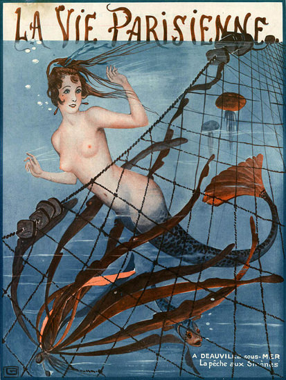 La Vie Parisienne 1921 Mermaid Paris France | Sex Appeal Vintage Ads and Covers 1891-1970