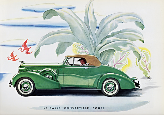 LaSalle Convertible Coupe 1936 Green | Vintage Cars 1891-1970