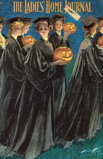 Ladies Home Journal Cover Copyright 1905 Halloween | Vintage Ad and Cover Art 1891-1970