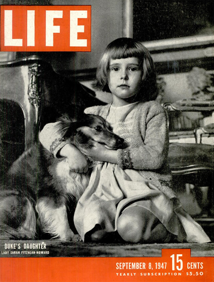 Lady Sarah Fitzalan-Howard 8 Sep 1947 Copyright Life Magazine | Life Magazine BW Photo Covers 1936-1970