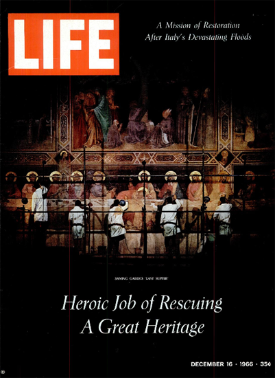 Last Super Taddeo Gaddi Florence 16 Dec 1966 Copyright Life Magazine | Life Magazine Color Photo Covers 1937-1970