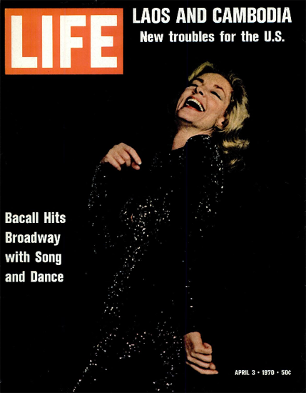 Lauren Bacall Applause on Broadway 3 Apr 1970 Copyright Life Magazine | Life Magazine Color Photo Covers 1937-1970