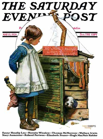 Lawrence Toney Saturday Evening Post NO Ladies Aloud 1926_05_15 | The Saturday Evening Post Graphic Art Covers 1892-1930