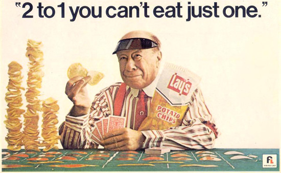 Lays Patato Chips You Cant Eat Just One 1967 | Vintage Ad and Cover Art 1891-1970