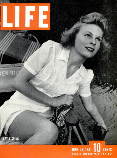 Lazy Fishing 23 Jun 1941 Copyright Life Magazine | Life Magazine BW Photo Covers 1936-1970