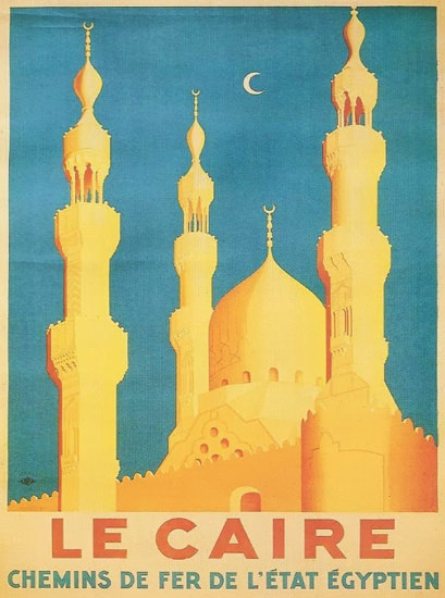 Le Caire Chemins Fer Etat Egyptien 1935 Egypt | Vintage Travel Posters 1891-1970