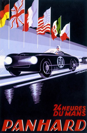 Le Mans 24 Heurs Panhards Automobile Racing | Vintage Ad and Cover Art 1891-1970