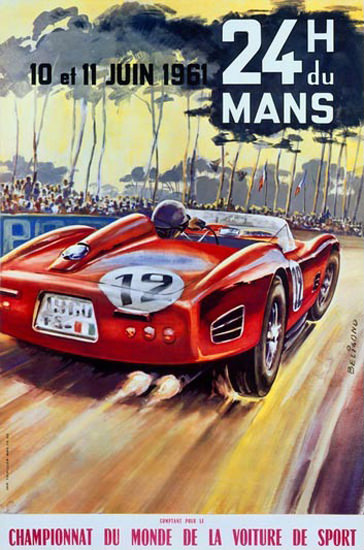 Le Mans 24 Hours Championnat Du Monde 1961 | Vintage Ad and Cover Art 1891-1970