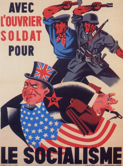 Le Socialisme Belgium For Socialism Eject The USA | Vintage War Propaganda Posters 1891-1970