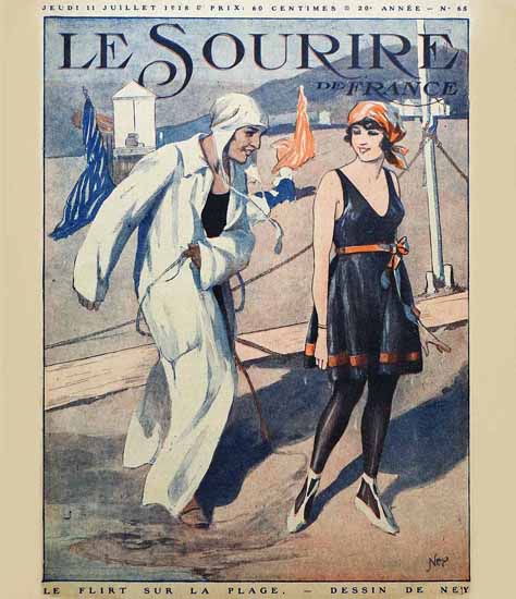 Le Sourire 1918 Le Flirt Ney | Sex Appeal Vintage Ads and Covers 1891-1970