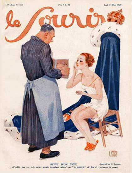 Le Sourire 1928 Reine D Un Jour Georges Leonnec | Sex Appeal Vintage Ads and Covers 1891-1970