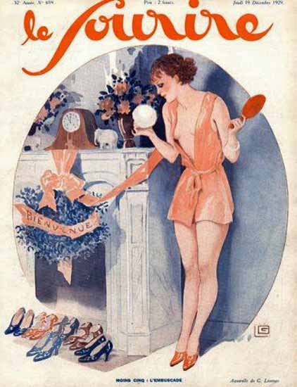 Le Sourire 1929 Moins Cinq Georges Leonnec | Sex Appeal Vintage Ads and Covers 1891-1970