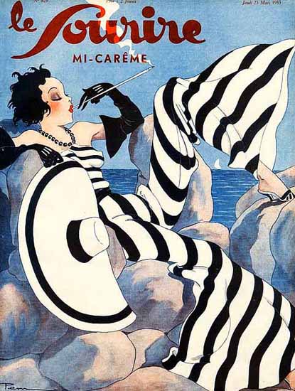 Le Sourire 1933 Mi-Careme | Sex Appeal Vintage Ads and Covers 1891-1970