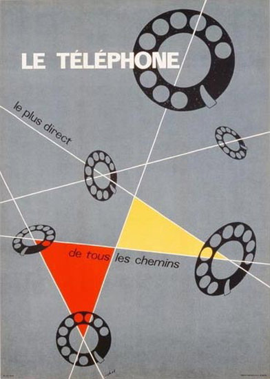 Le Telephone Le Plus Direct 1937 | Vintage Ad and Cover Art 1891-1970