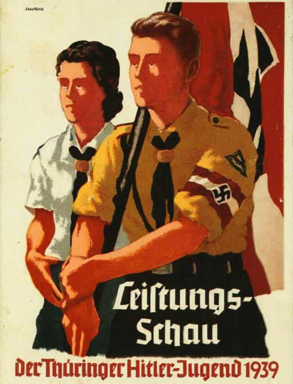 Leistungsschau Der Thueringer Hitlerjugend 1939 | Vintage War Propaganda Posters 1891-1970