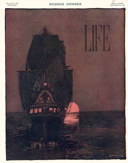 Lejaren Hiller Life Humor Magazine 1909-09-30 Copyright | Life Magazine Graphic Art Covers 1891-1936