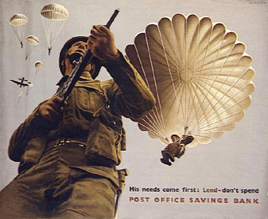 Lend Dont Spend Post Office Savings Bank | Vintage War Propaganda Posters 1891-1970