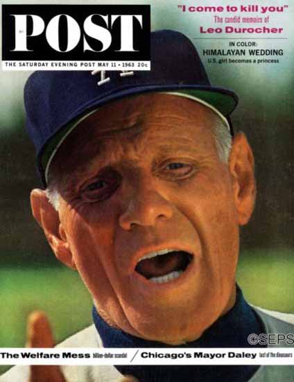 Leo Durocher Saturday Evening Post 1963_05_11 | Vintage Ad and Cover Art 1891-1970