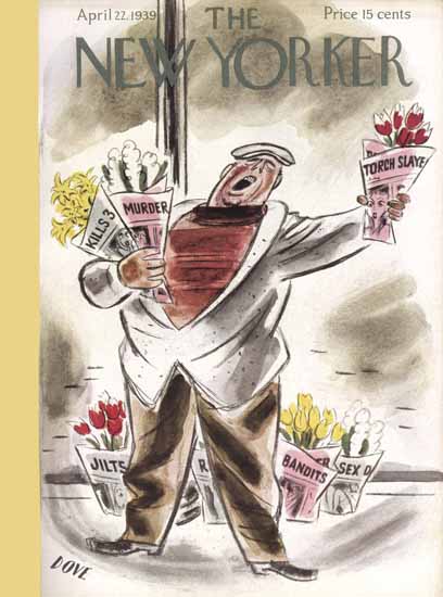 Leonard Dove The New Yorker 1939_04_22 Copyright | The New Yorker Graphic Art Covers 1925-1945