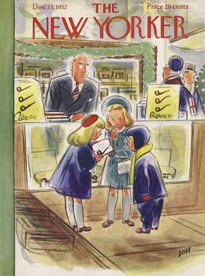 Leonard Dove The New Yorker 1952_12_13 Copyright | The New Yorker Graphic Art Covers 1946-1970