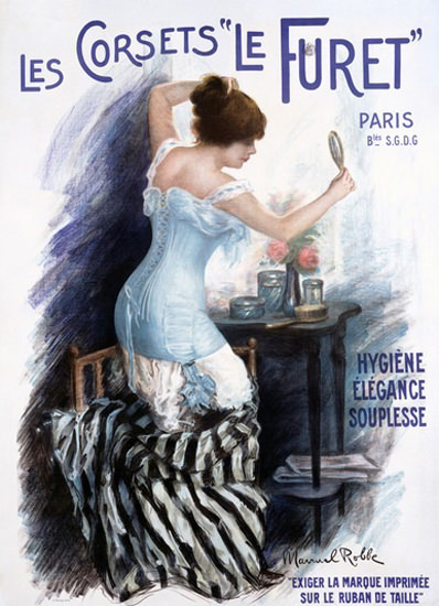 Les Corsets Le Furet Paris Manuel Robbe | Sex Appeal Vintage Ads and Covers 1891-1970