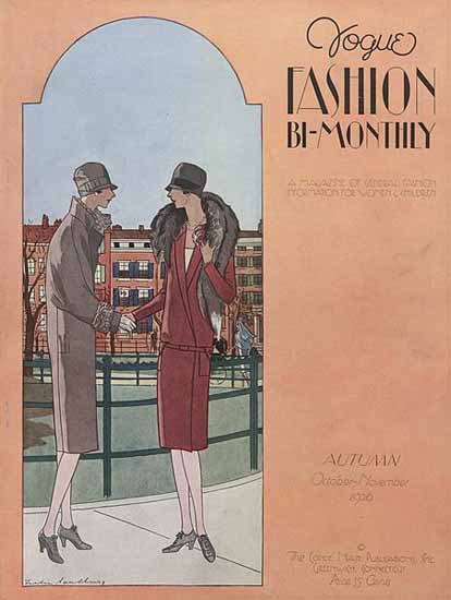 Leslie Saalburg Vogue Cover 1926-10-11 Copyright | Vogue Magazine Graphic Art Covers 1902-1958