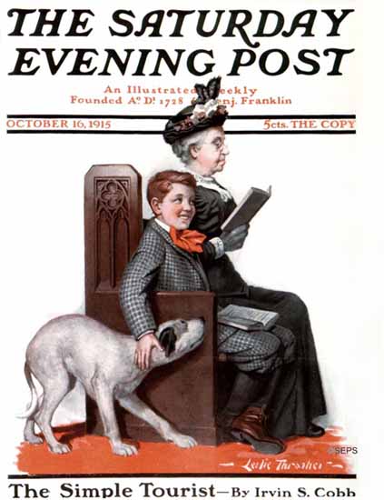 Leslie Thrasher Artist Saturday Evening Post 1915_10_16 | The Saturday Evening Post Graphic Art Covers 1892-1930