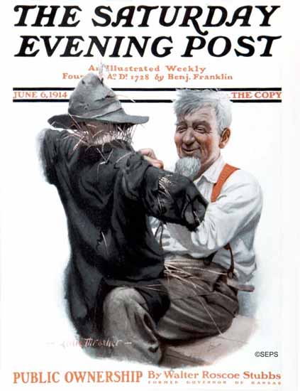 Leslie Thrasher Cover Artist Saturday Evening Post 1914_06_06 | The Saturday Evening Post Graphic Art Covers 1892-1930