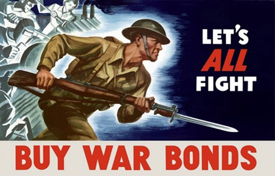 Lets All Fight Soldier Workers | Vintage War Propaganda Posters 1891-1970