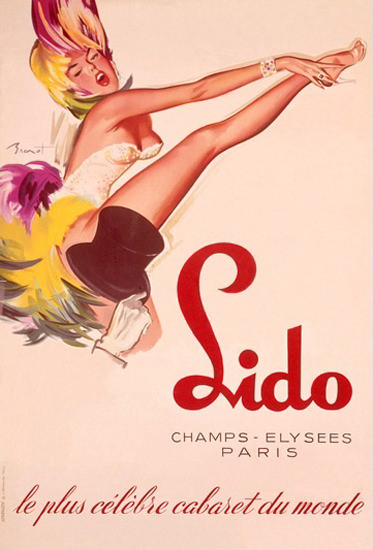 Lido Le Plus Celebre Cabaret Champs-Elysees | Sex Appeal Vintage Ads and Covers 1891-1970