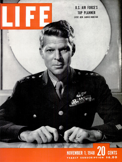 Lieut General Lauris Norstad 1 Nov 1948 Copyright Life Magazine | Life Magazine BW Photo Covers 1936-1970