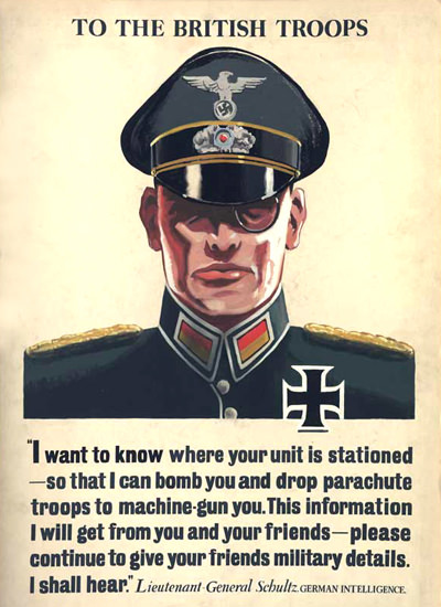 Lieutenant-General Schultz To British Troops | Vintage War Propaganda Posters 1891-1970