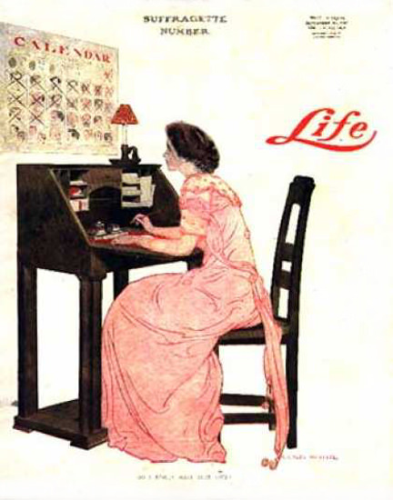 Life Magazine Copyright 1909 Calendar Suffragetic Number | Vintage Ad and Cover Art 1891-1970